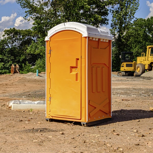 how often are the porta potties cleaned and serviced during a rental period in Great Bend